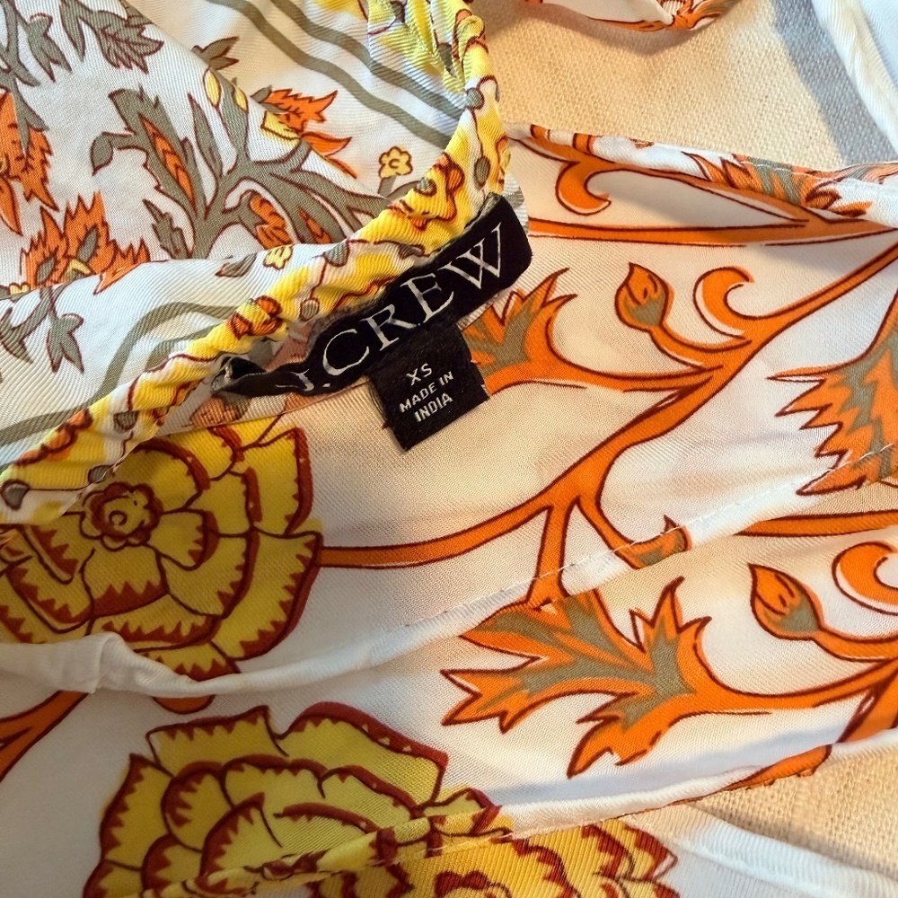 Ivory Rose Print Open Back Halter Top XS - Picture 7 of 7
